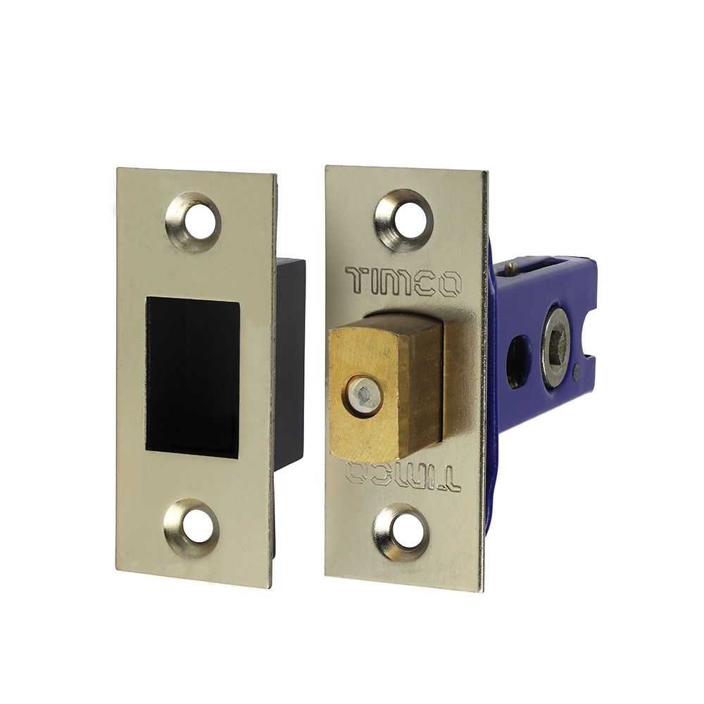 TIMCO Architectural Tubular Deadbolt - Electro Brass & Satin Nickel 65.5mm Case / 45mm Backset