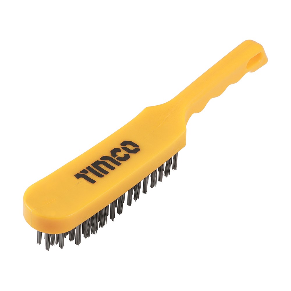 TIMCO Plastic Handle Scratch Brush - Steel 6 Rows