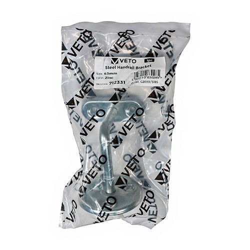 TIMCO Steel Handrail Bracket - Zinc 63mm