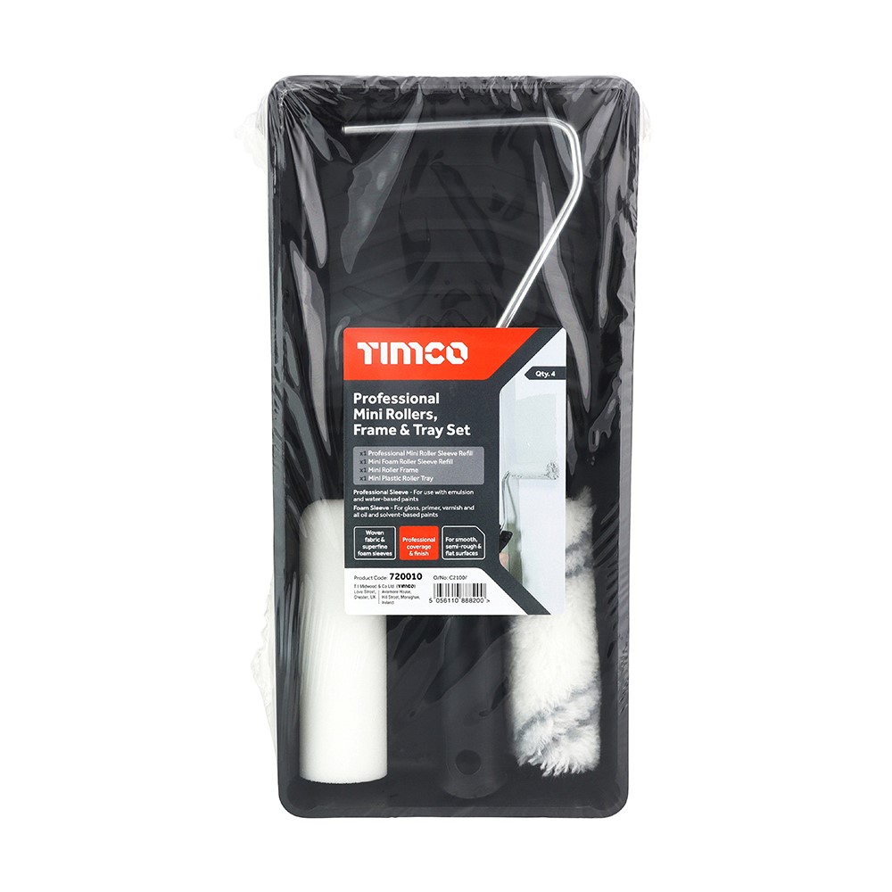 TIMCO Professional Mini Roller Frame & Tray Set 4