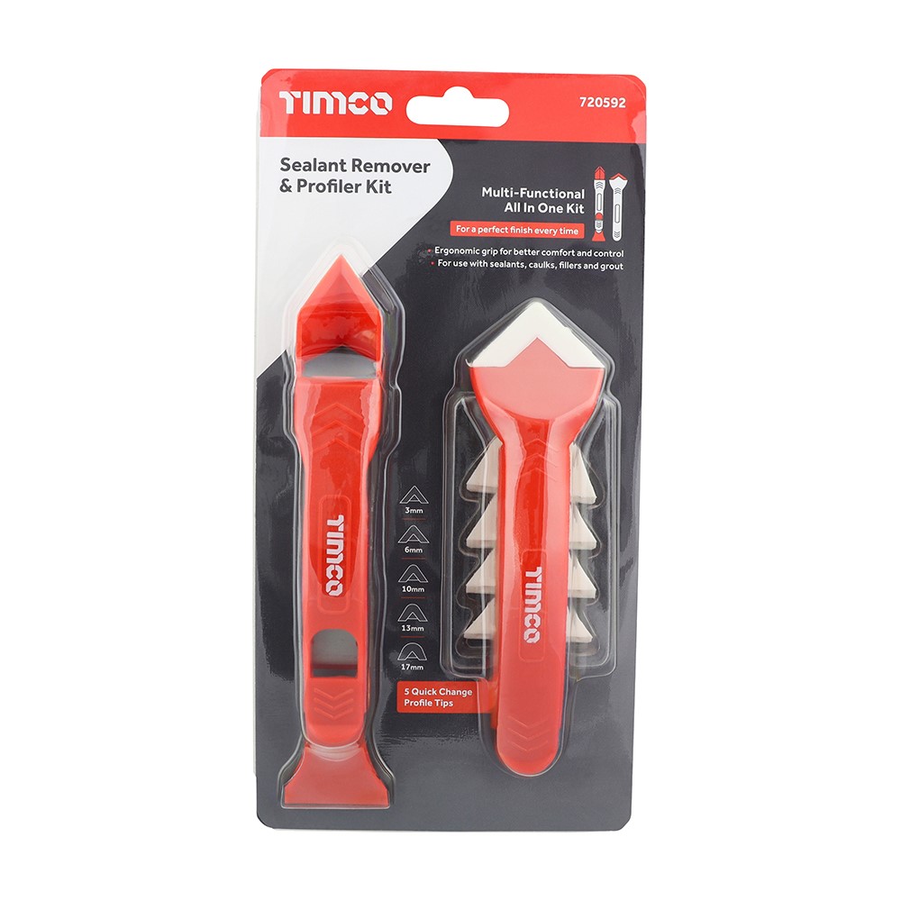 TIMCO Sealant Remover and Profiler Kit 7 Pack (7 Backing Card)