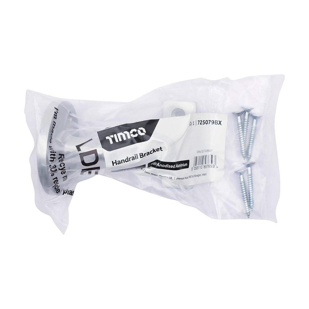 TIMCO Handrail Bracket - Satin Anodised Aluminium 63mm