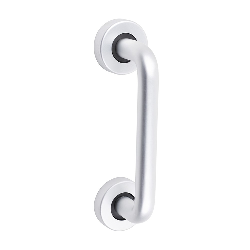 TIMCO D Shaped Pull Handle On Rose - Satin Anodised Aluminium 152 x 19mm