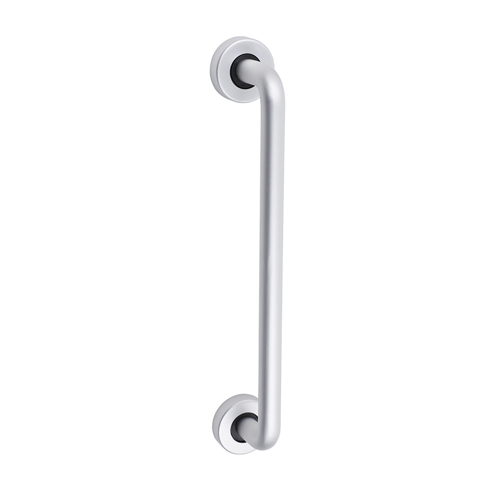 TIMCO D Shaped Pull Handle On Rose - Satin Anodised Aluminium 305 x 19mm