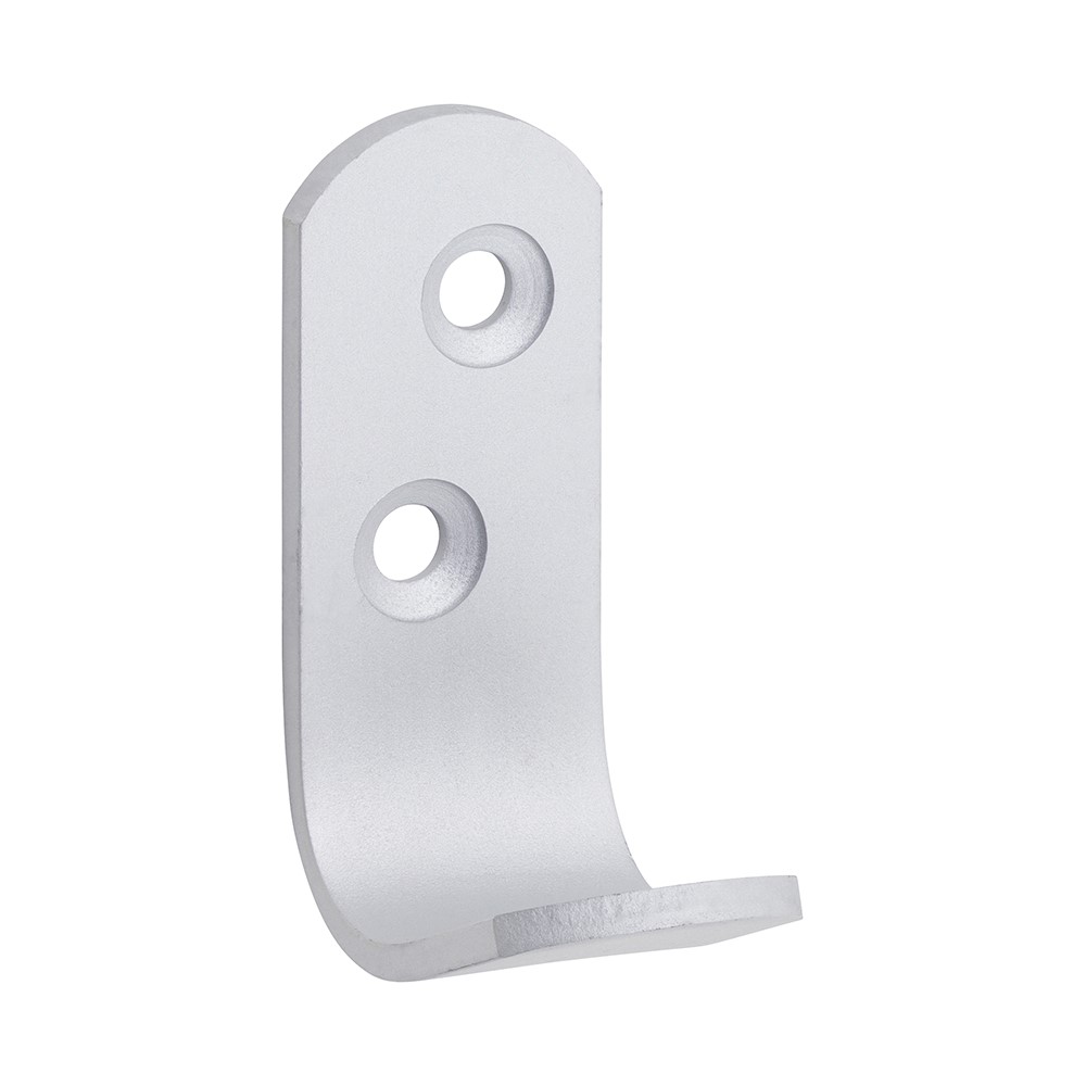 TIMCO Single Robe Hook - Satin Anodised Aluminium 47 x 19mm (2)