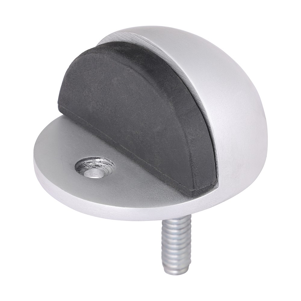 TIMCO Oval Door Stop - Satin Anodised Aluminium 50mm
