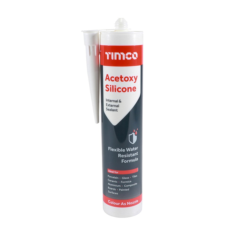 TIMCO Acetoxy Silicone - White 300ml