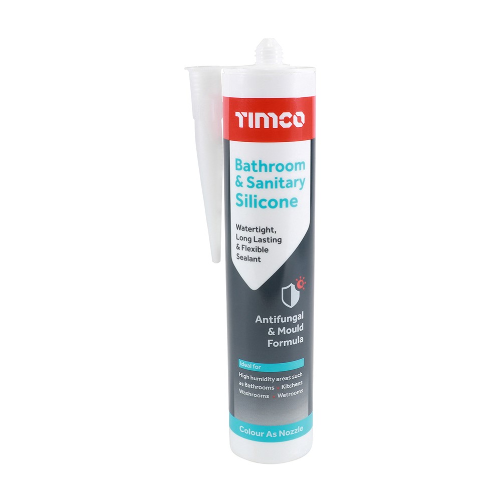 TIMCO Bathroom & Sanitary Silicone - Clear 300ml