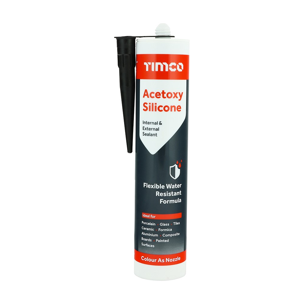 TIMCO Acetoxy Silicone  Black 300ml