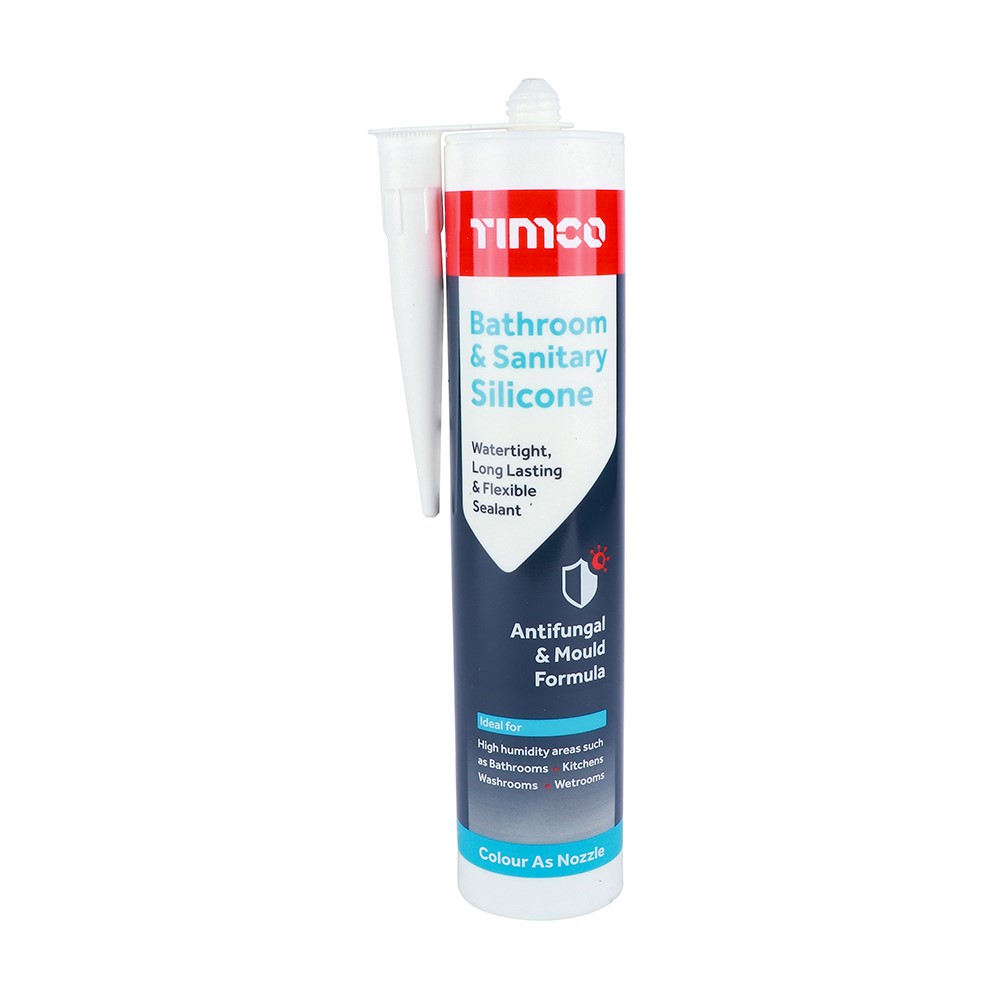 TIMCO Bathroom & Sanitary Silicone - White 300ml