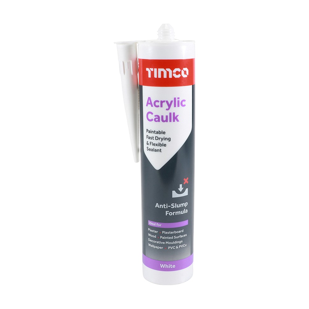 TIMCO Acrylic Caulk 300ml (Pack of 12)