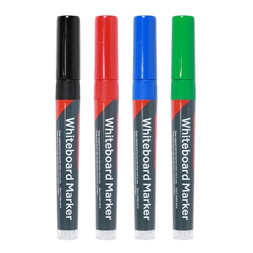 TIMCO Whiteboard Markers - Fine Tip - Mixed Colours Fine Tip Four Pack (4 Pack)