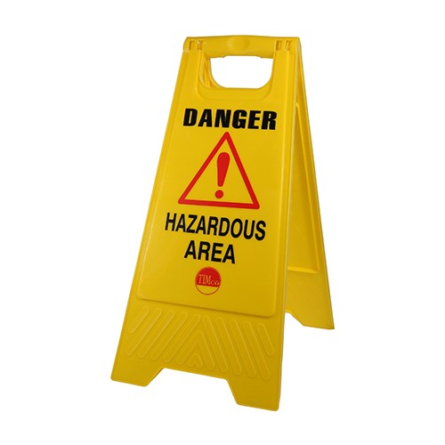 TIMCO A-Frame Safety Sign - Danger Hazardous Area 610 x 300 x 30mm