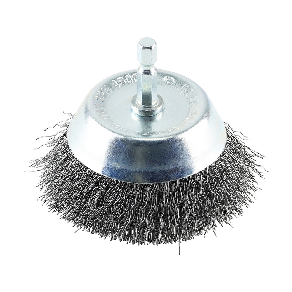 TIMCO Drill Cup Brush - Crimped Steel Wire 75mm