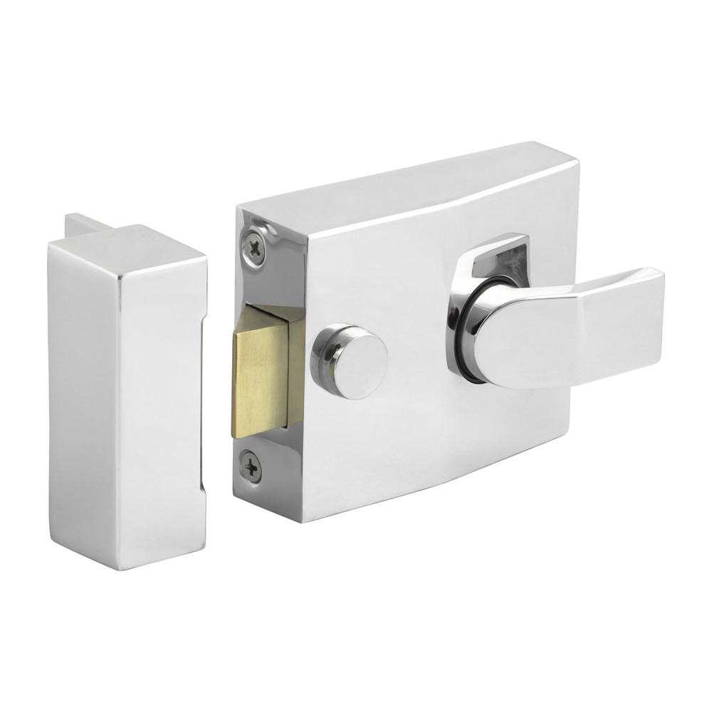 TIMCO Nightlatch Chrome 94mm Case / 60mm Backset (1)