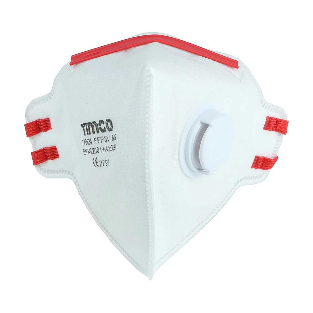 TIMCO FFP3 Fold Flat Masks with Valve One Size (3 Bag)