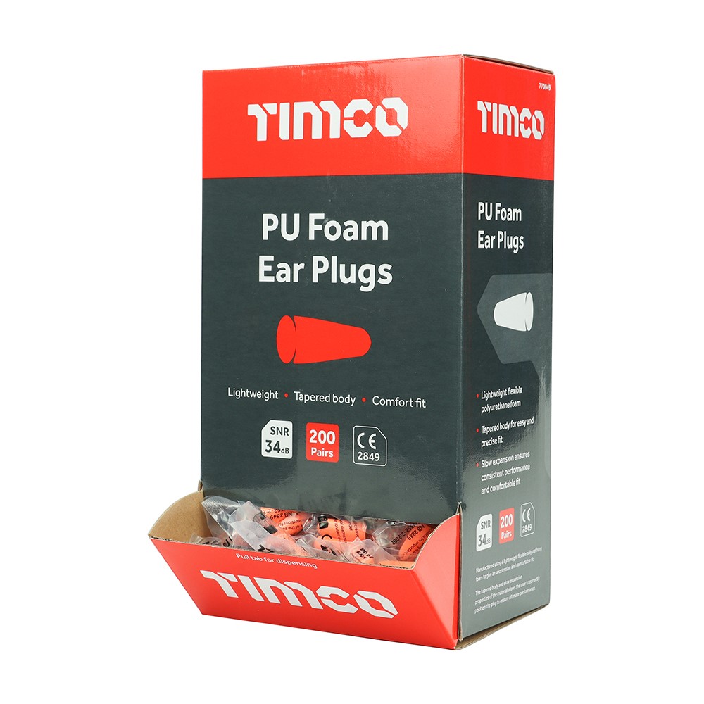 TIMCO PU Foam Ear Plugs One Size (200 Pack)