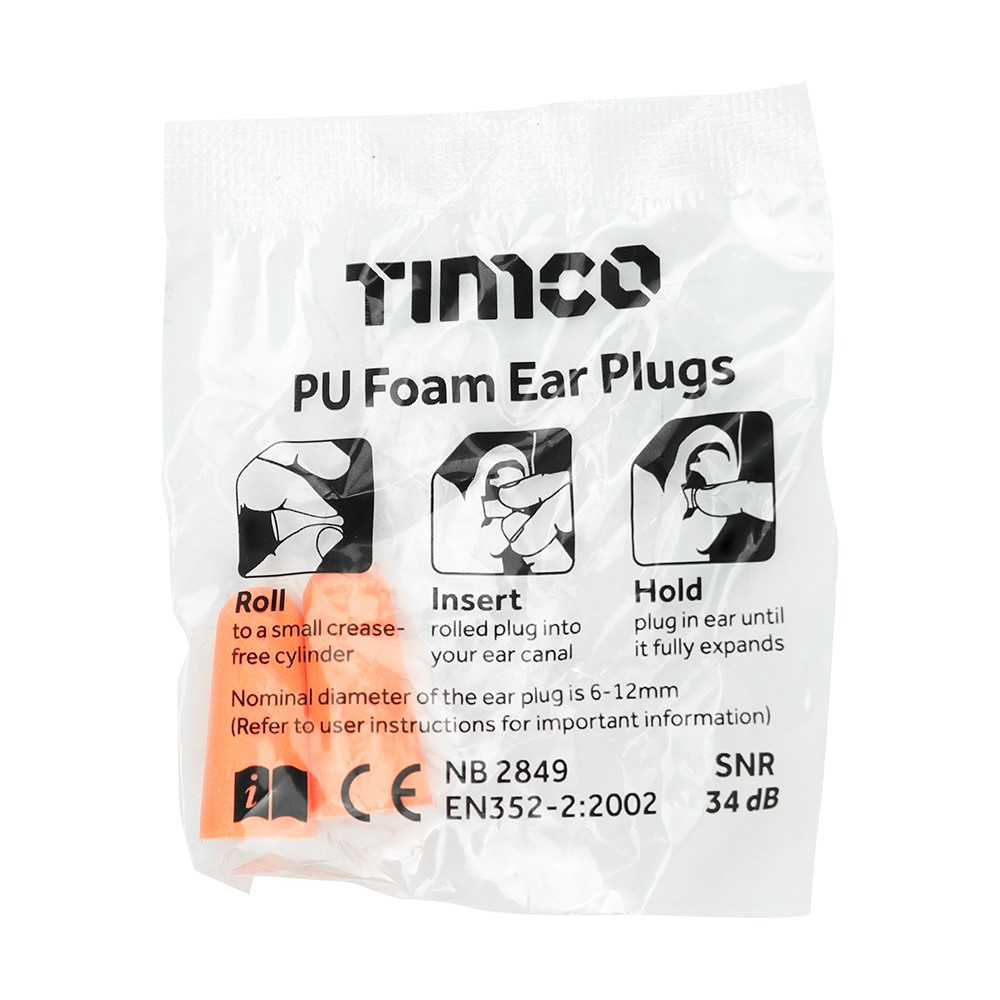 TIMCO PU Foam Ear Plugs One Size (200 Pack)