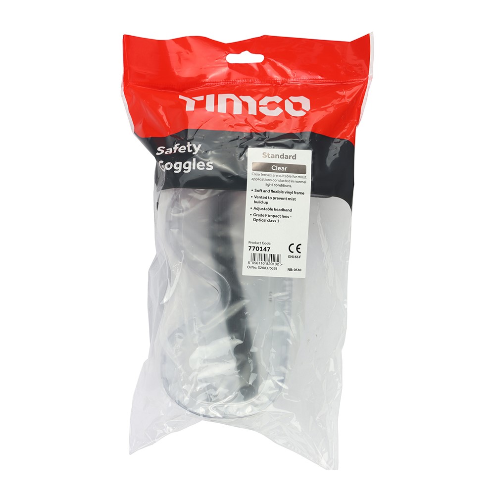 TIMCO Standard Safety Goggles - Clear One Size