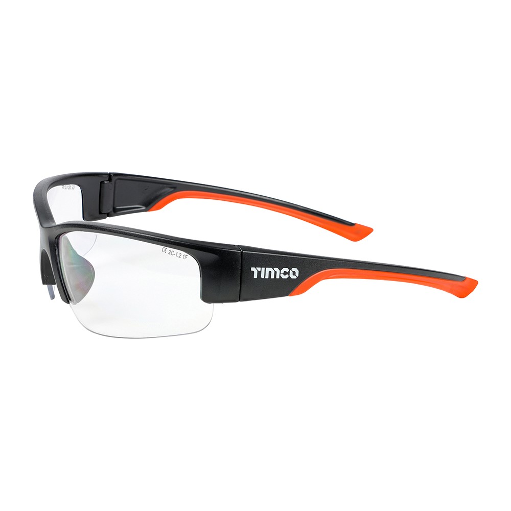 TIMCO Premium Safety Glasses - Clear One Size