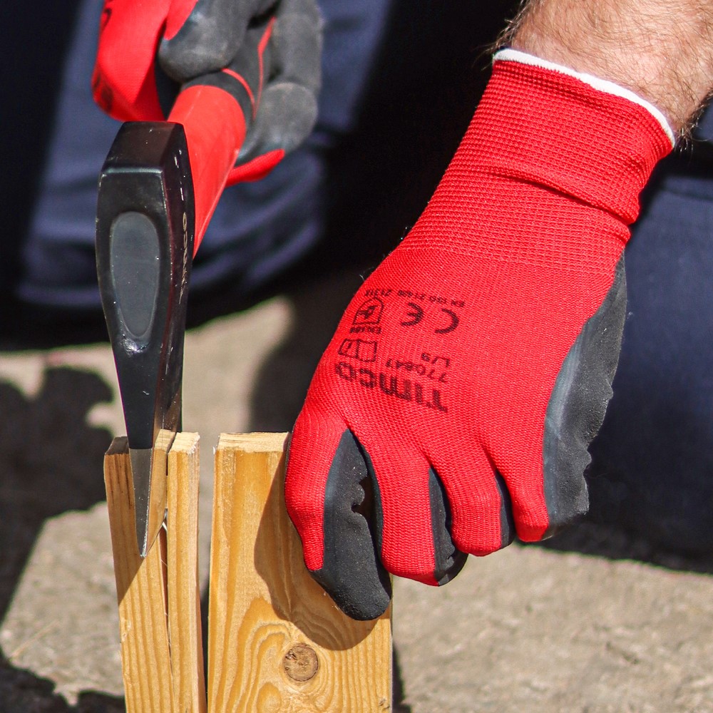 TIMCO Toughlight Grip Gloves - Sandy Latex Coated Polyester Medium