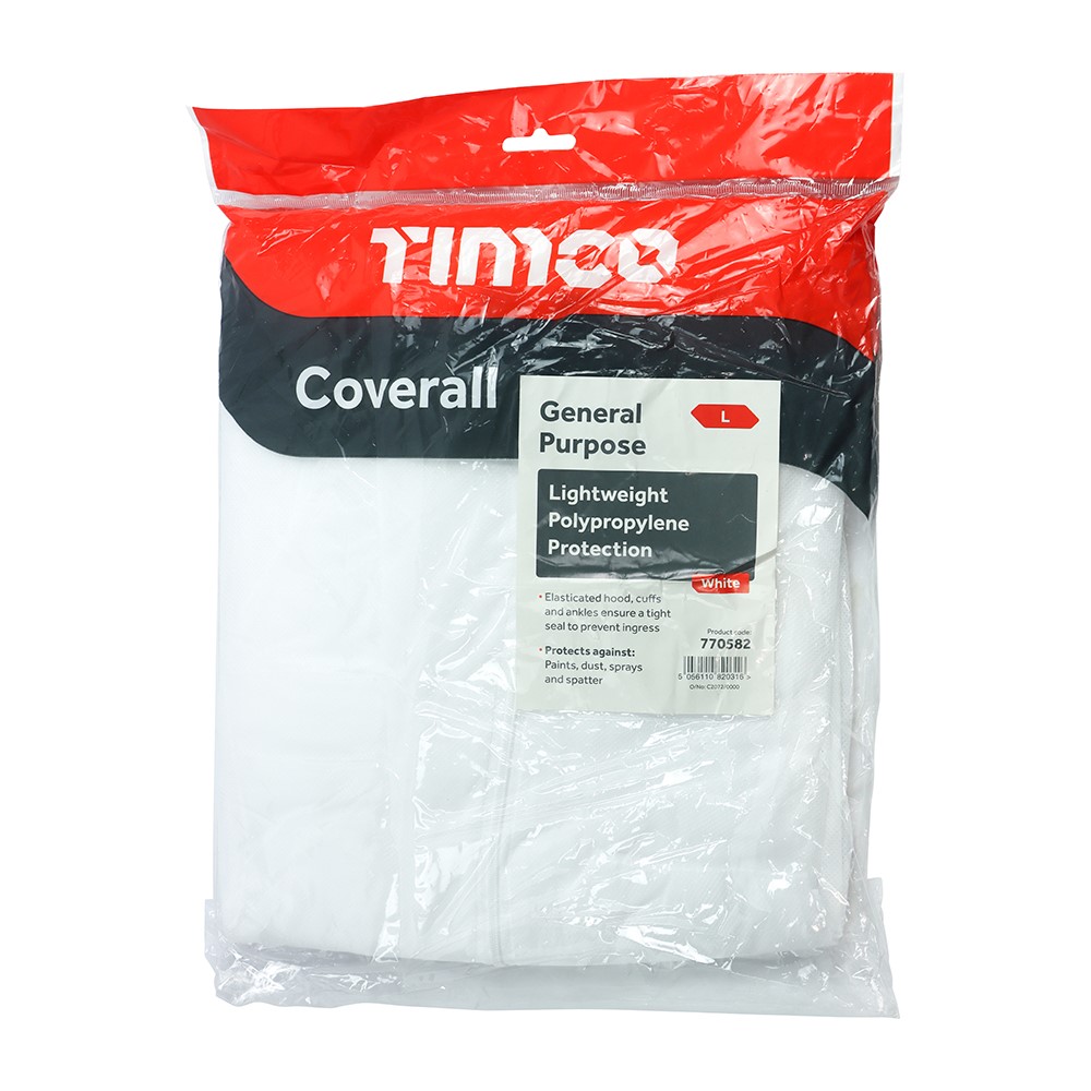 TIMCO General Purpose Coverall - White Large