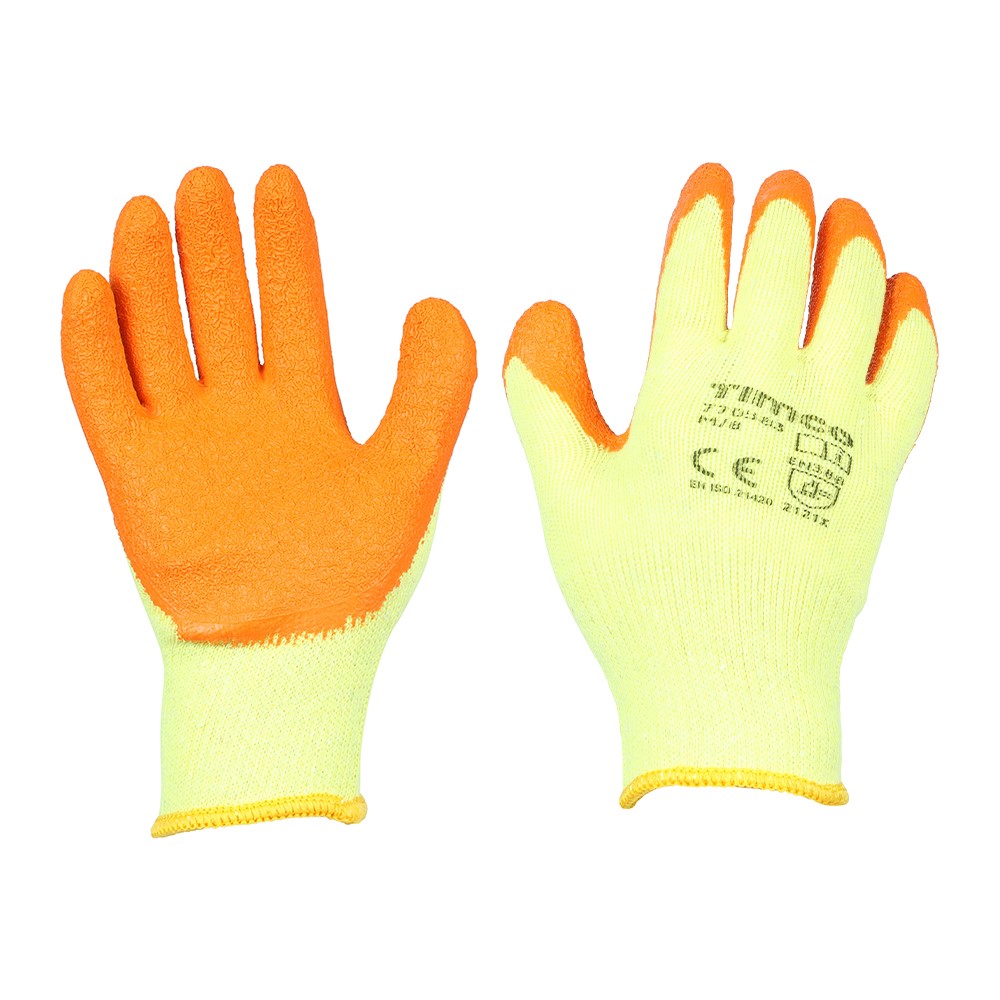 TIMCO Eco-Grip Gloves - Crinkle Latex Coated Polycotton - Multi Pack Medium (12 Bag)