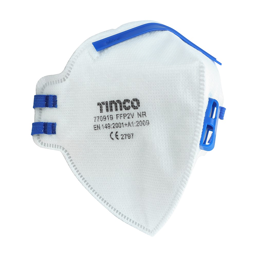 TIMCO FFP2 Fold Flat Masks with Valve One Size (3 Bag)