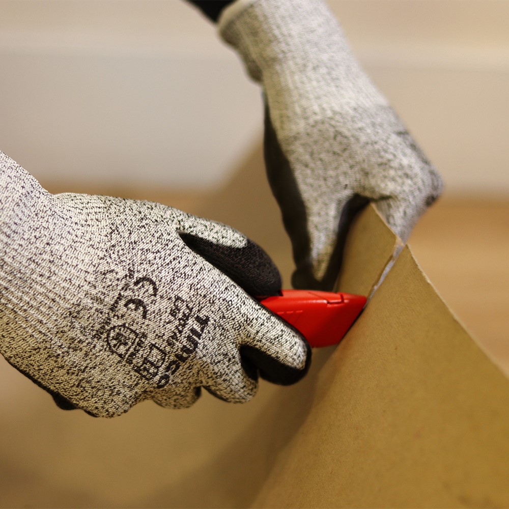 TIMCO High Cut Gloves - PU Coated HPPE Fibre with Glass Fibre Large