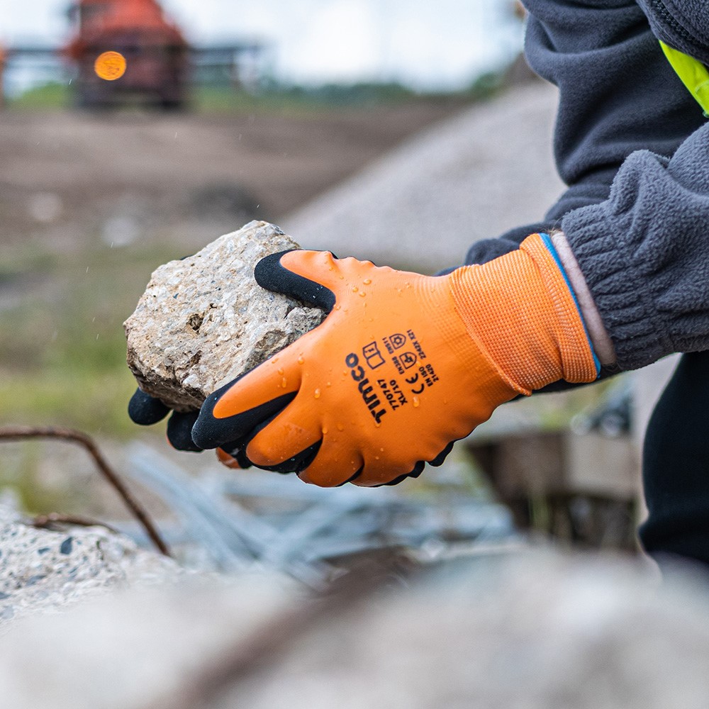 TIMCO Aqua Thermal Grip Glove - Sandy Latex Coated Polyester X Large