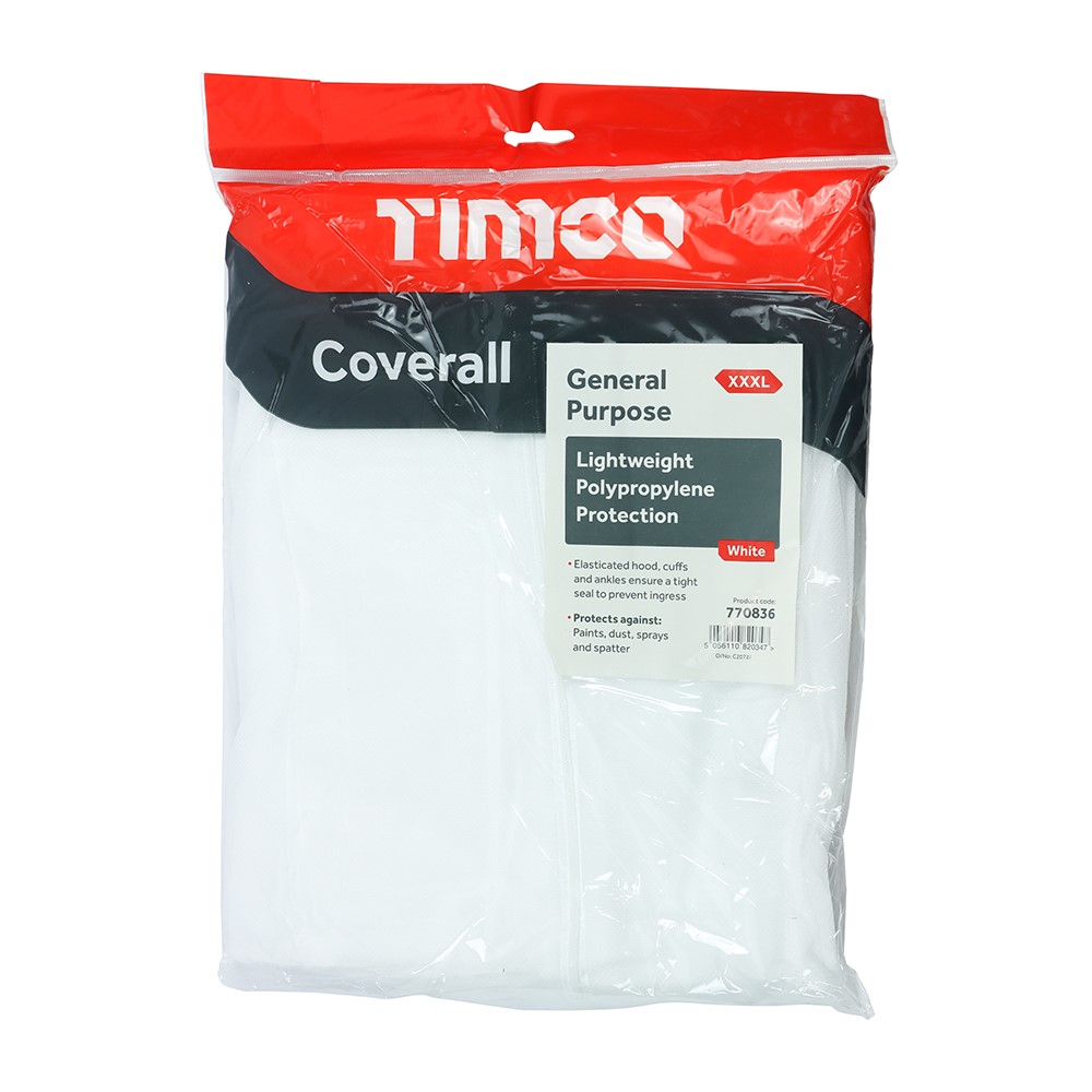 TIMCO General Purpose Coverall - White XXX Large