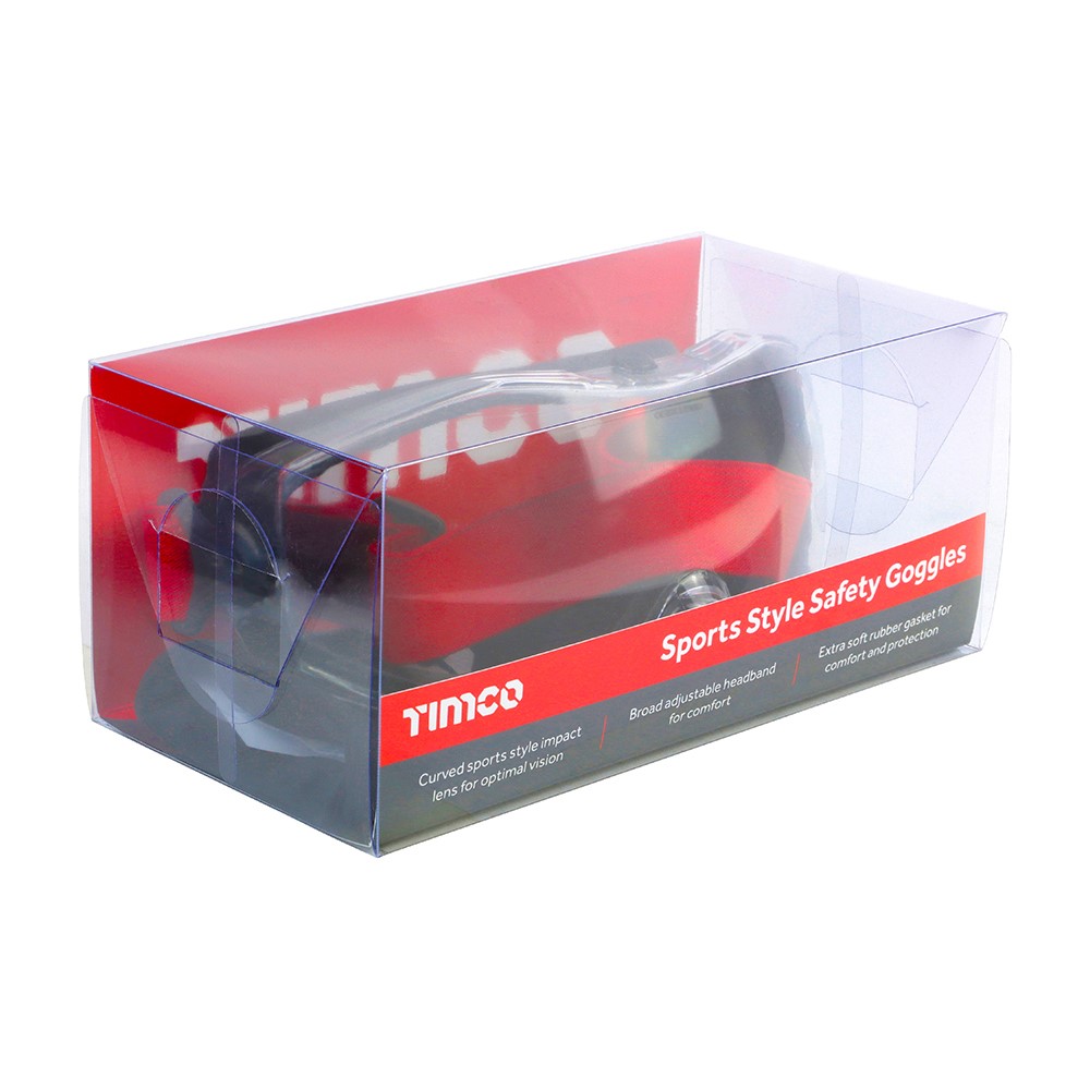 TIMCO Sports Style Safety Goggles - Clear Clear