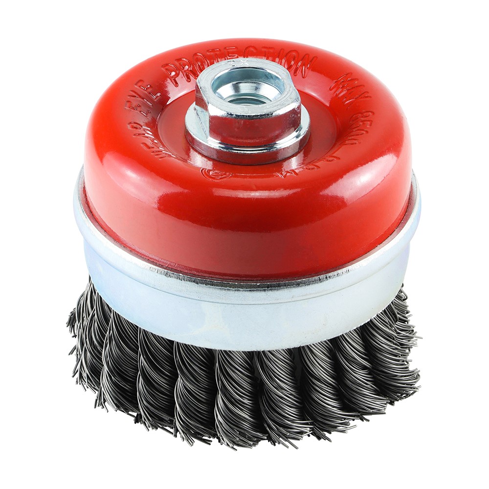 TIMCO Angle Grinder Cup Brush - Twisted Knot Steel Wire 80mm