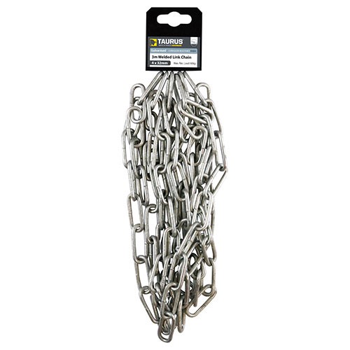 TIMCO Welded Link Chain - Hot Dipped Galvanised 8 x 52 x 16mm (1.5m)