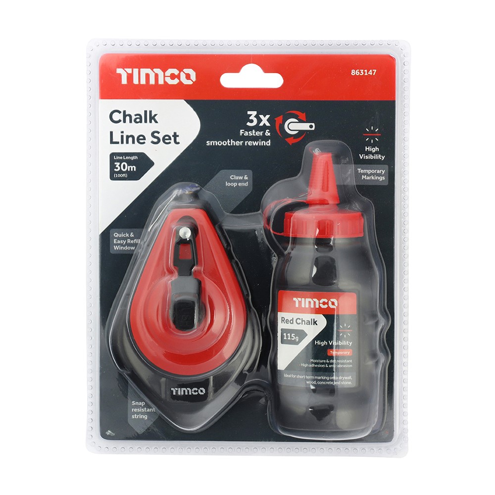 TIMCO Chalk Line Set 30 x 115g