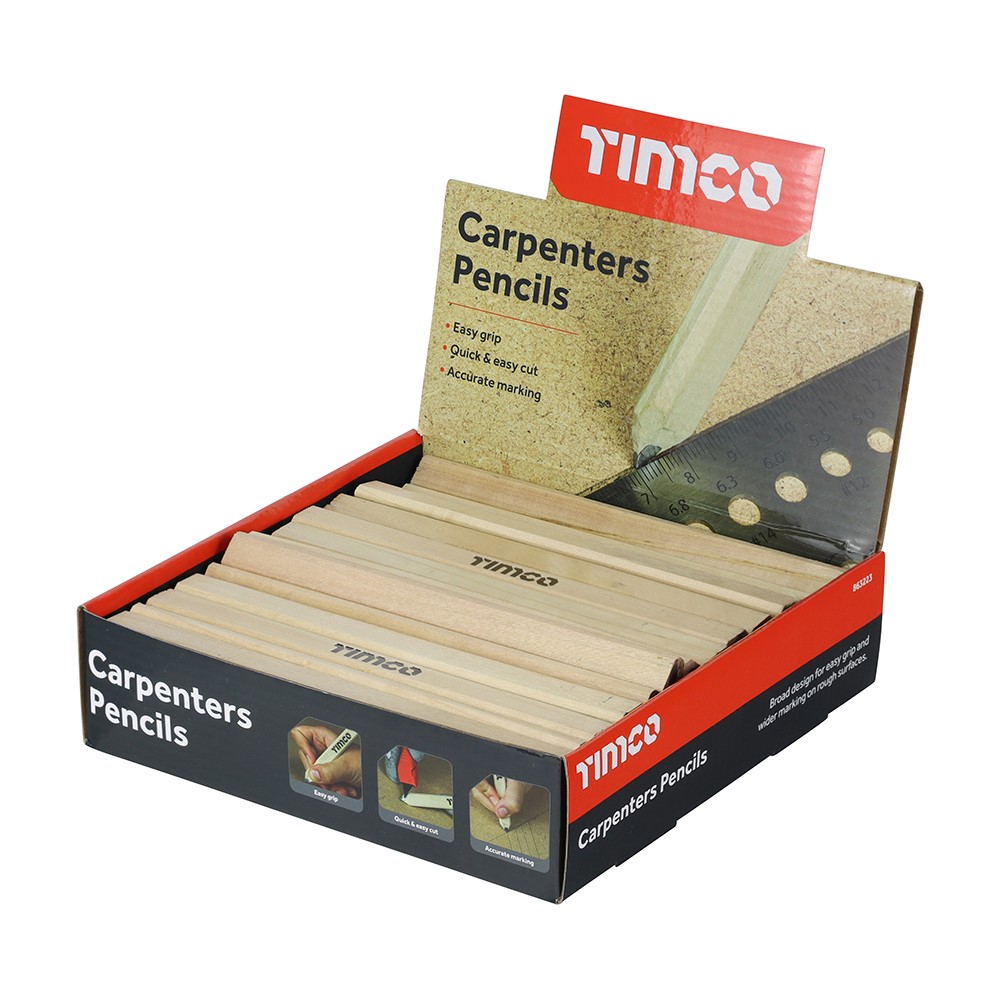 TIMCO Carpenters Pencils Display Pack 72 Packmm (72 Pack)