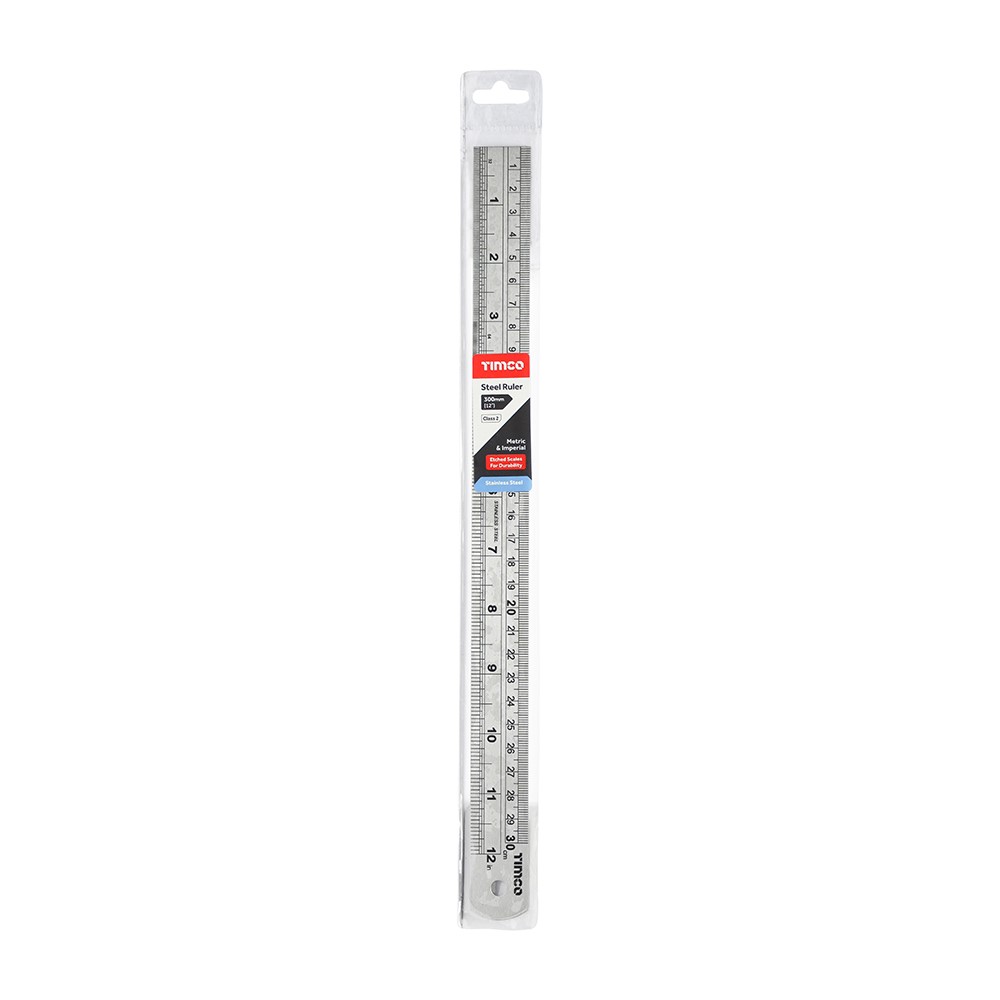 TIMCO Steel Ruler 300mm