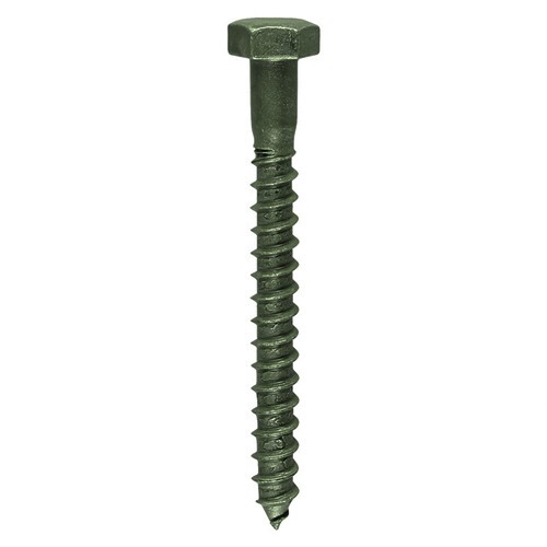 TIMCO Coach Screws - Hex - Exterior - Green 8.0 x 75mm (10 Pack)