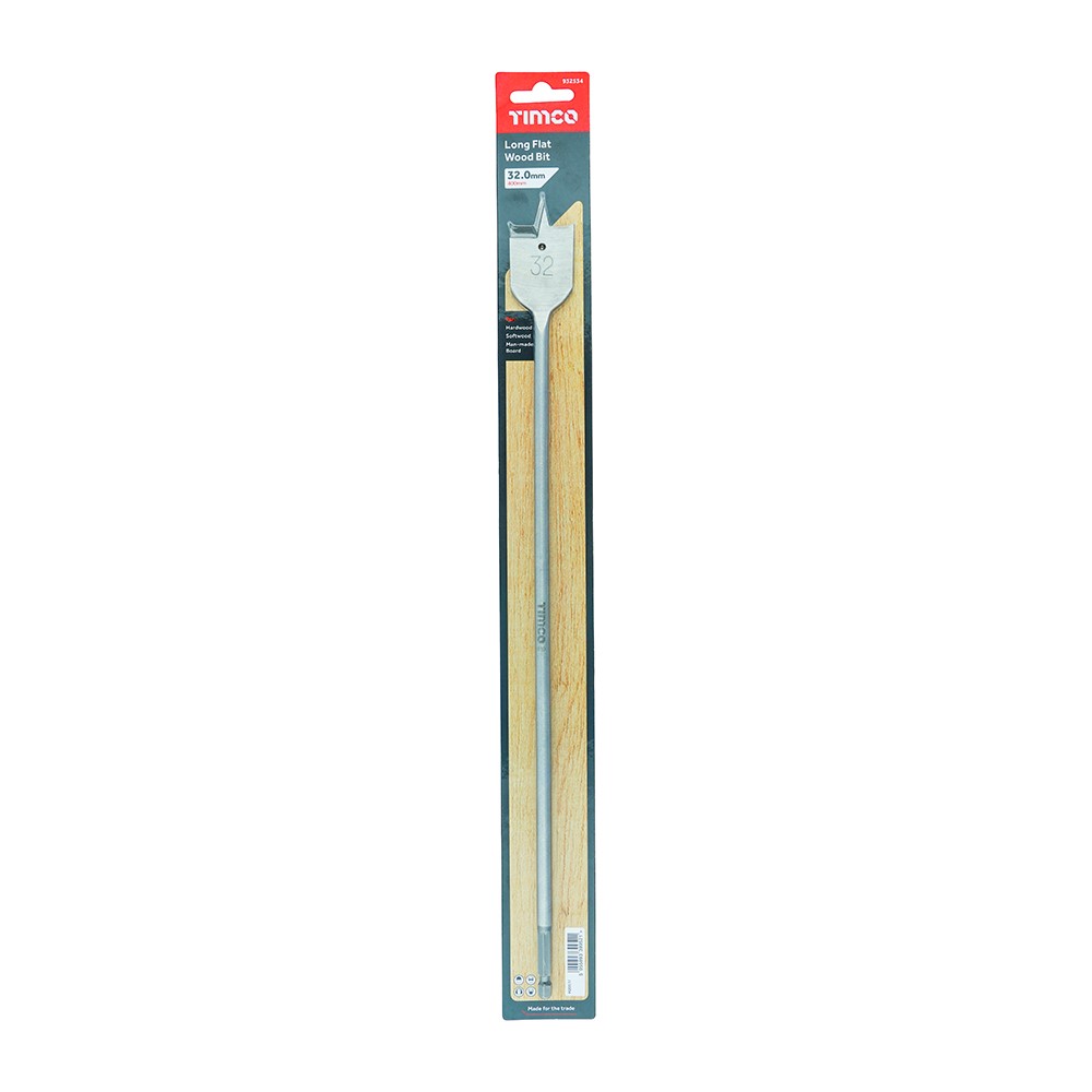 TIMCO Long Flat Wood Bit 32.0 x 400mm