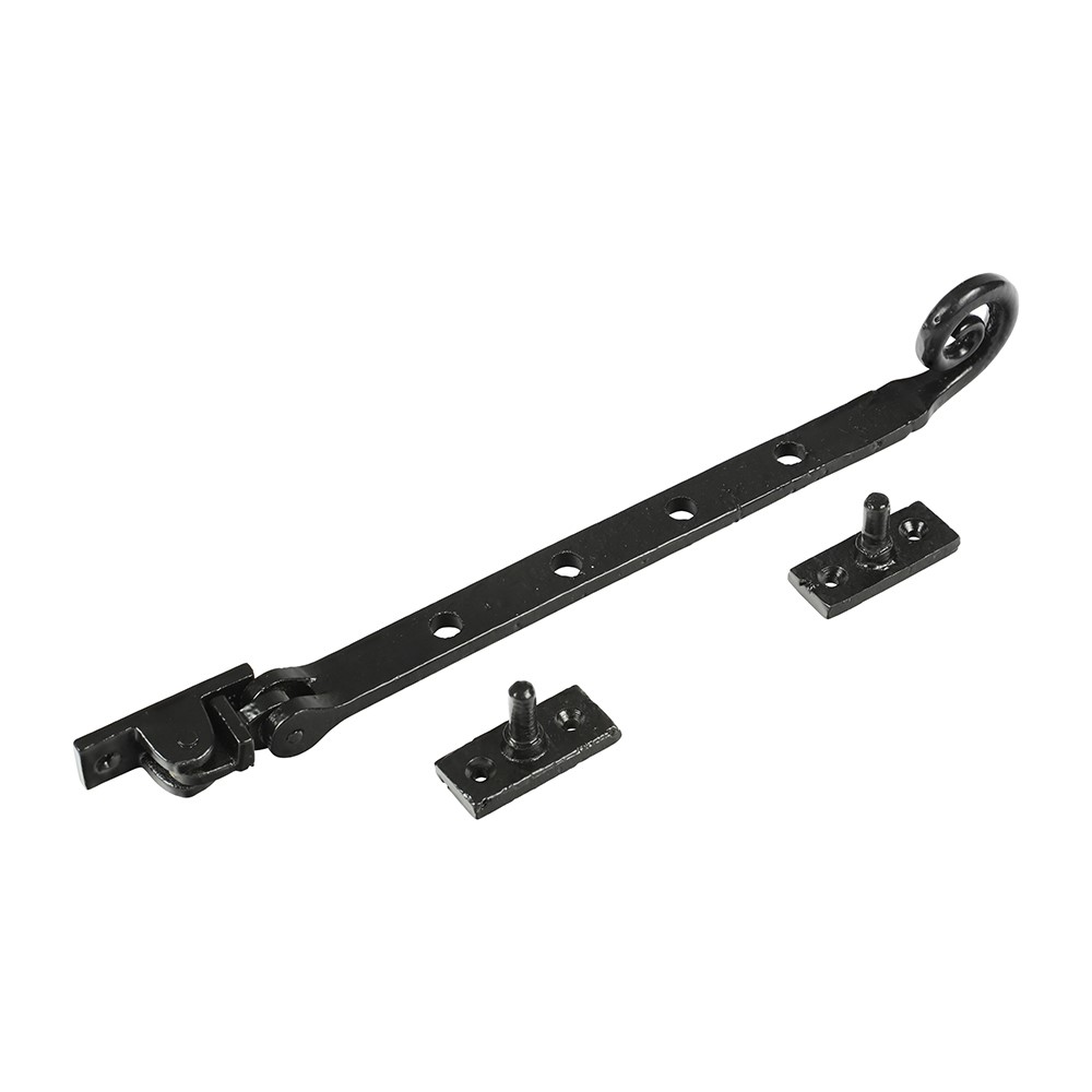 TIMCO Curly Tail Casement Stay - Antique Black 252mm