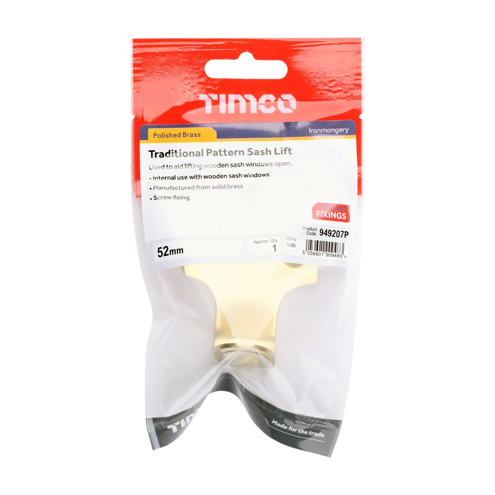 TIMCO Sash Lift Polished Brass 52mm (1)