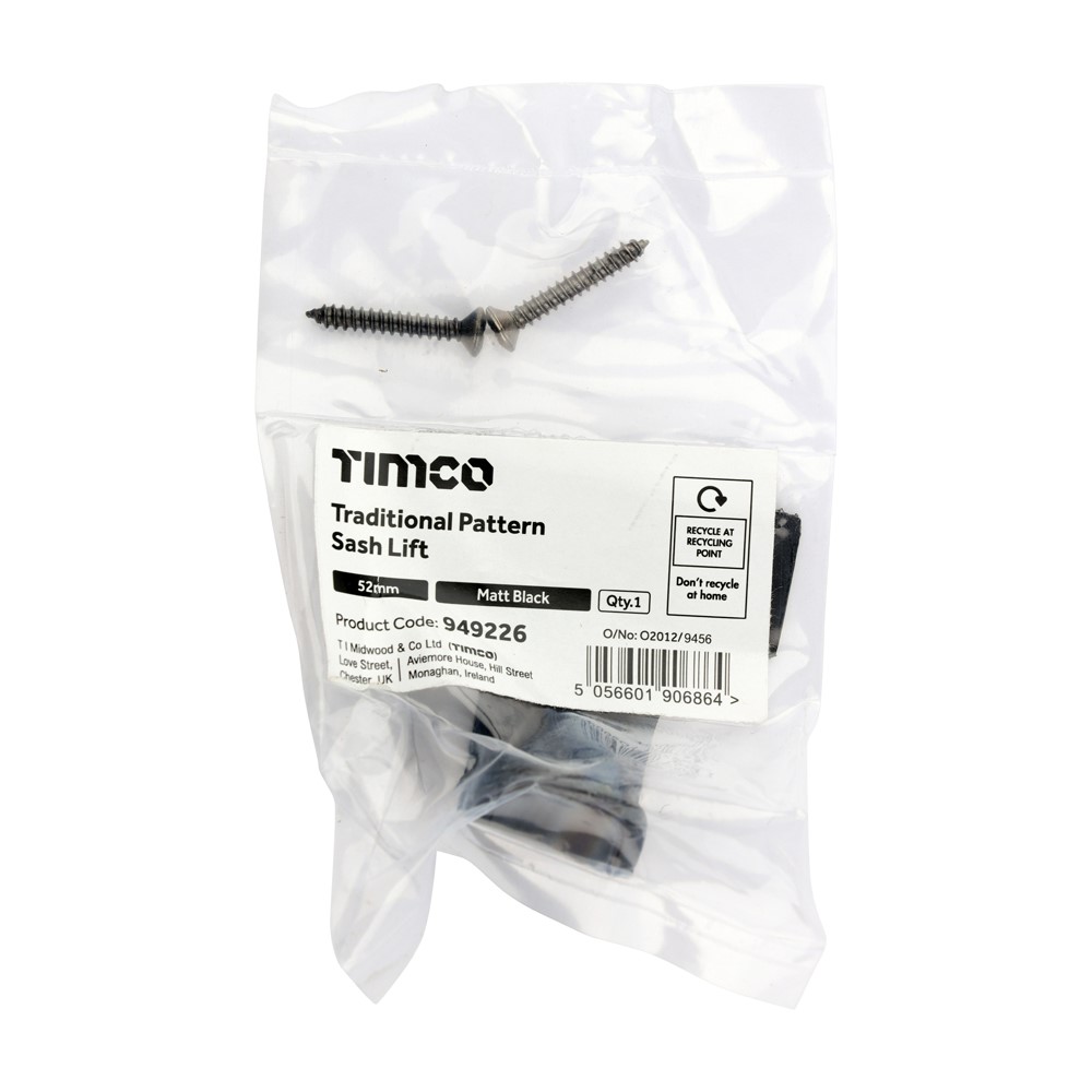 TIMCO Sash Lift Matt Black 52mm (1)