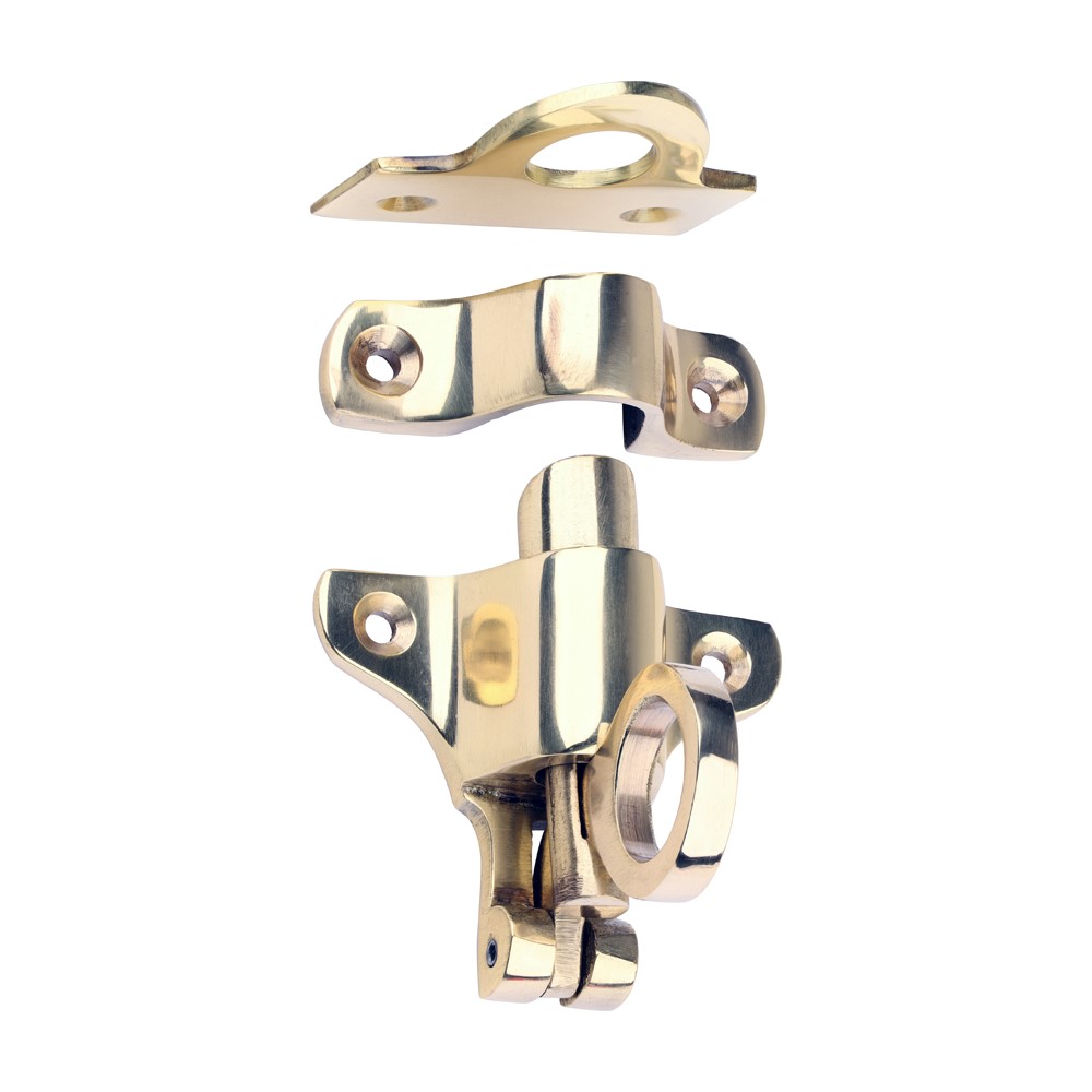 TIMCO Fanlight Catch Polished Brass 50 x 60mm (1)
