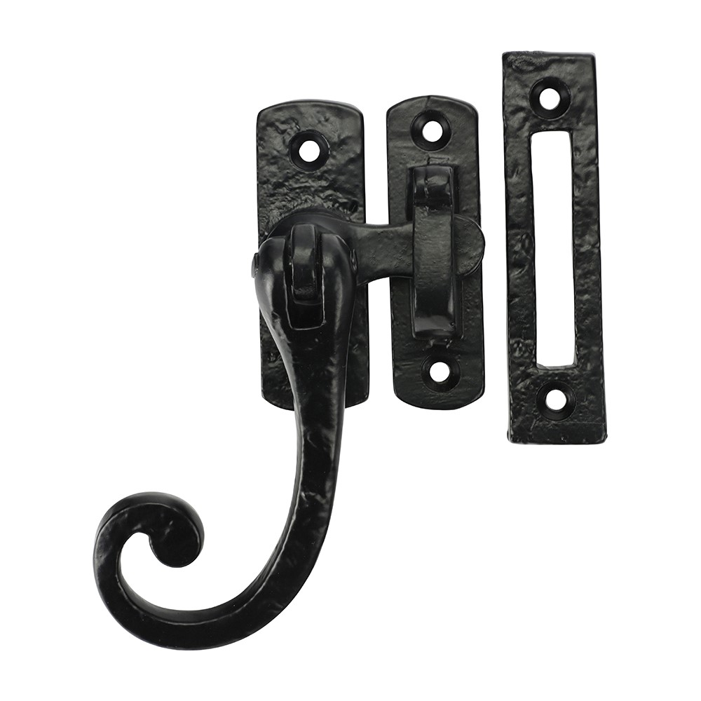 TIMCO Curly Tail Casement Fastener - Antique Black 86mm
