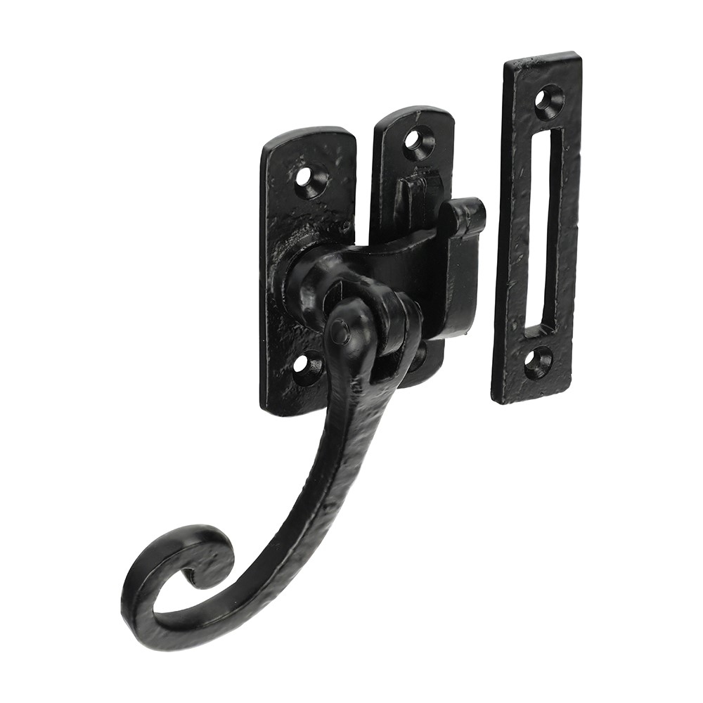 TIMCO Curly Tail Casement Fastener - Antique Black 86mm