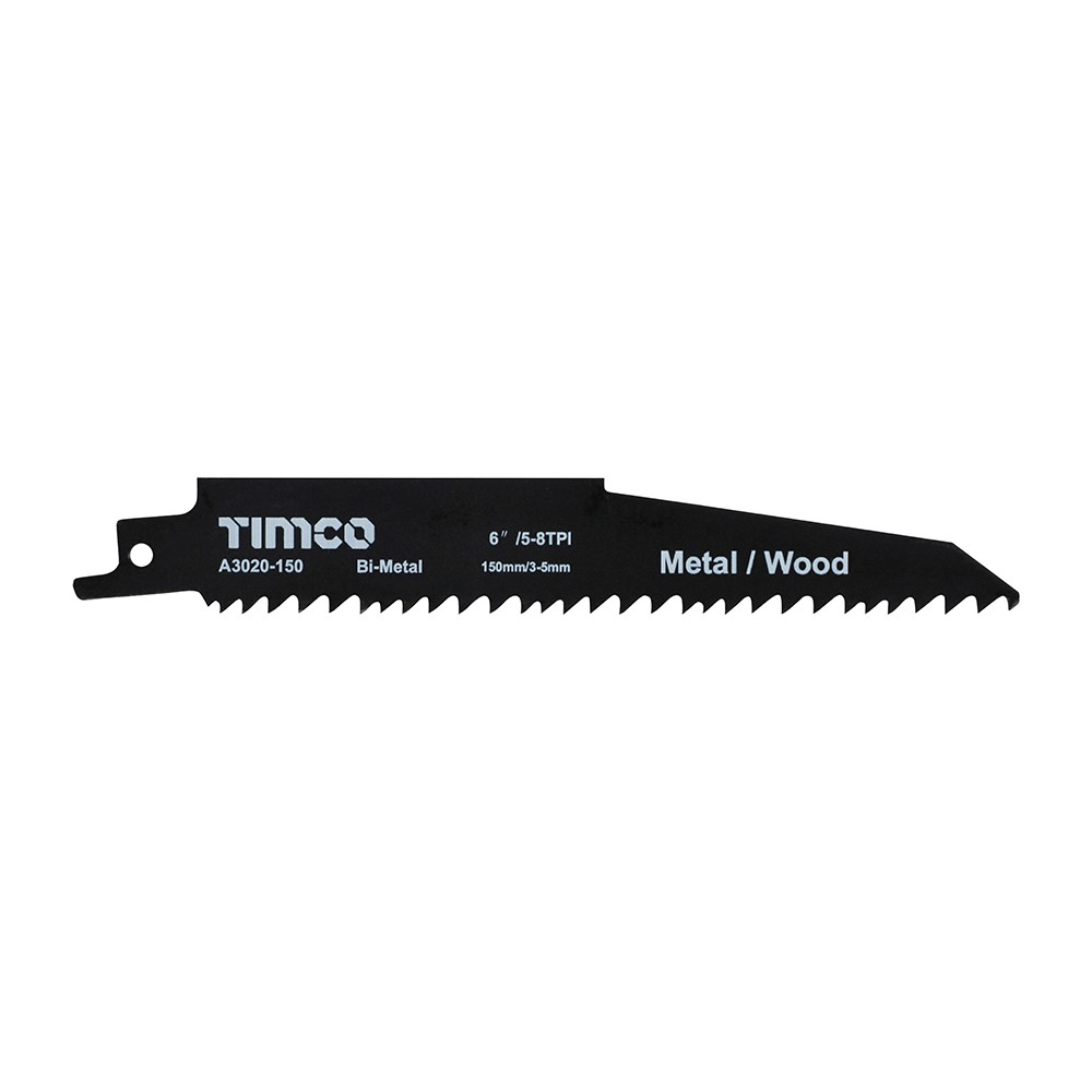 TIMCO Reciprocating Saw Blades - Wood with Nails Cutting - Bi-Metal S610VFmm (5 Pack)