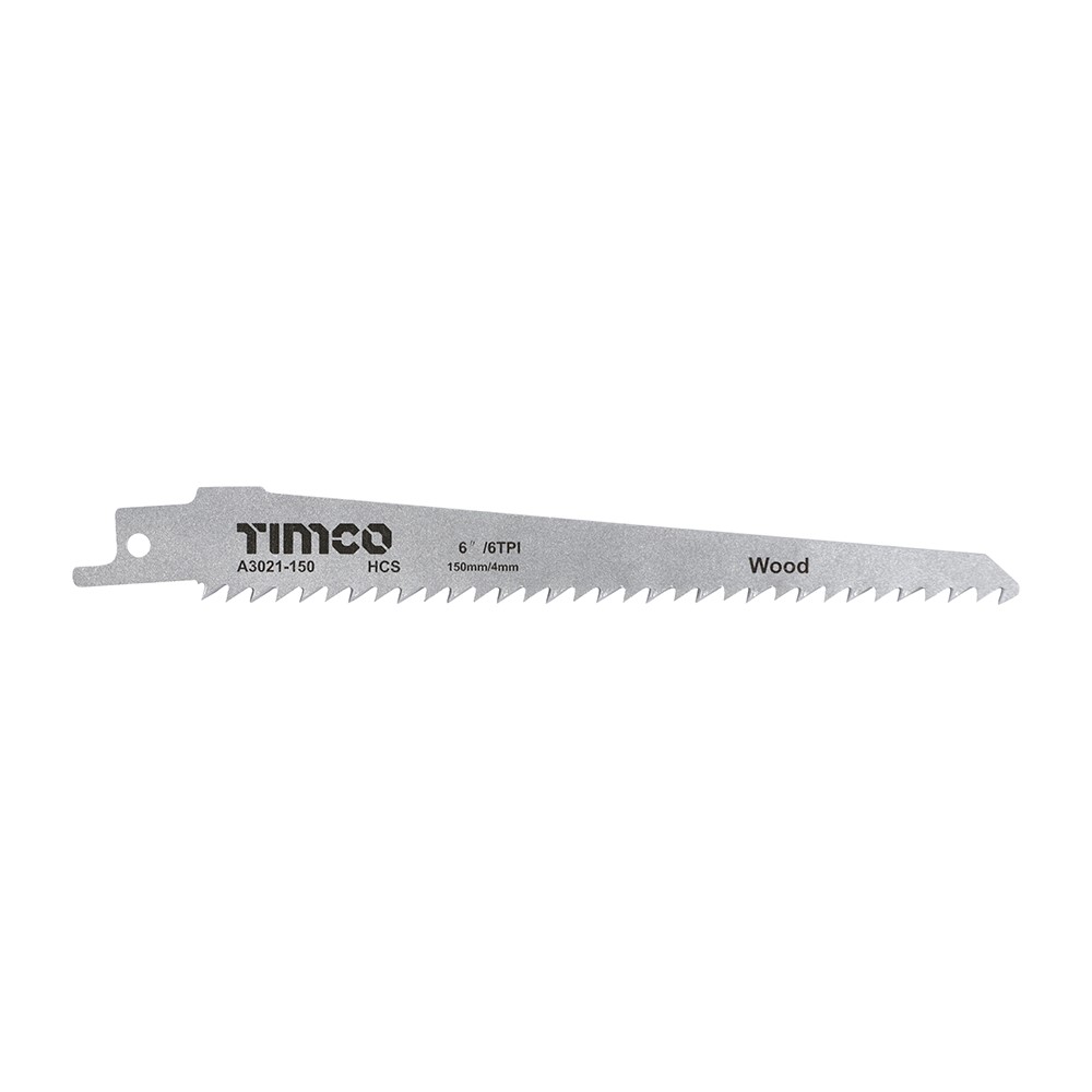 TIMCO Reciprocating Saw Blades - Wood Cutting - High Carbon Steel S644D (5 Pack)