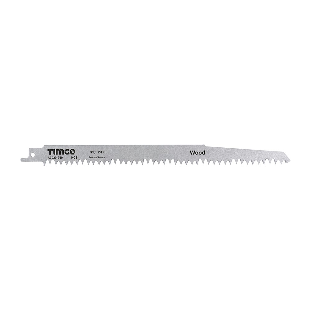 TIMCO Reciprocating Saw Blades - Wood Cutting - High Carbon Steel S1531L (5 Pack)