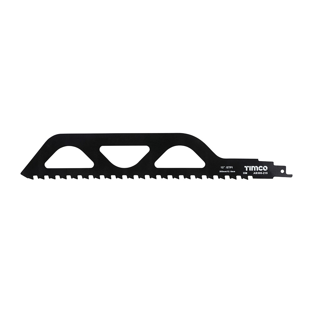 TIMCO Reciprocating Saw Blades - Block / Brick Cutting - Tungsten Carbide Tipped Blade S1243HM