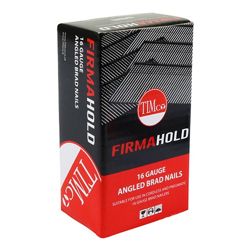 TIMCO FirmaHold Collated Brad Nails - 16 Gauge - Angled - Galvanised 16g x 32mm (2,000 Pack)